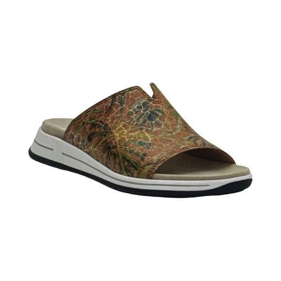 ARA ONELLA WOMEN’S SPORT SLIDE SANDAL. WHISKY MULTI JUNGLEKID PRINT. - Picture 1 of 13
